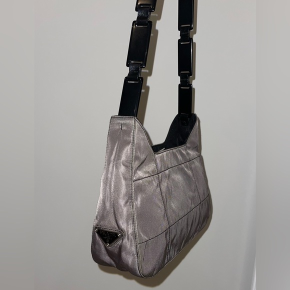 Prada Tessuto Nylon Shoulder Bag in Gunmetal | Authentic | Excellent Condition - Picture 2 of 11